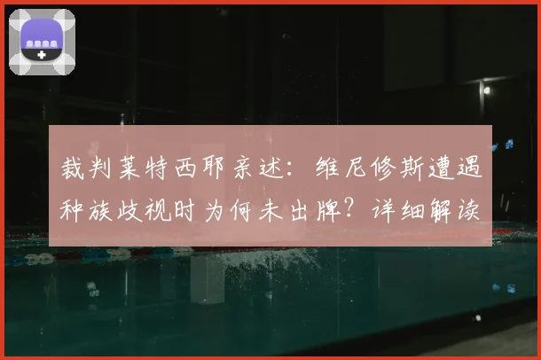 裁判莱特西耶亲述：维尼修斯遭遇种族歧视时为何未出牌？详细解读风波始末